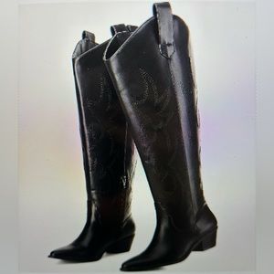 Athletic Women’s western embroidered cowboy boots -‎ knee high